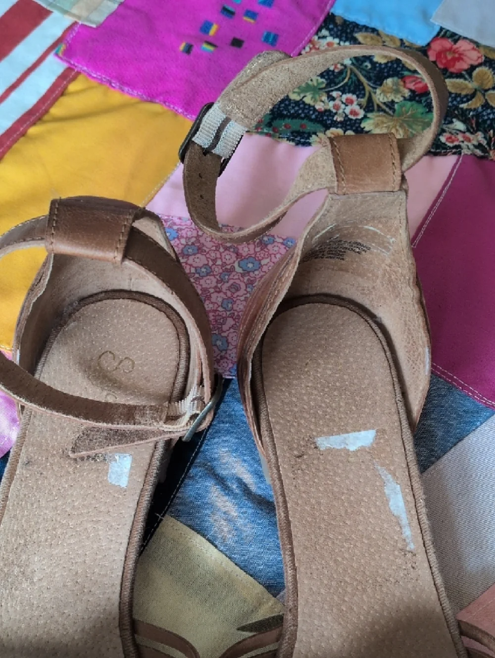 Seychelles Cognac Braided Leather Ankle-Strap Sandals